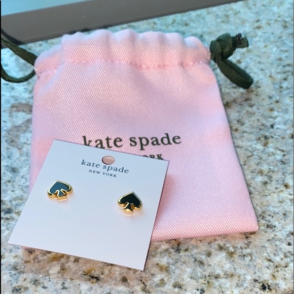 Sold 😍Kate Spade Mini Gold Signature  Earrings - Picture 5 of 5